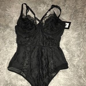 Black lace bodysuit